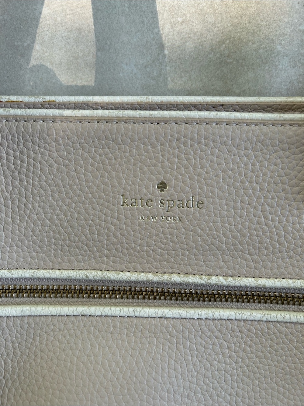 kate spade pebble leather tote in taupe - Picture 2 of 5